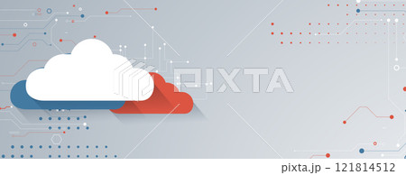 Cloud technology concept with circuit board Cloud technology concept with circuit board 121814512