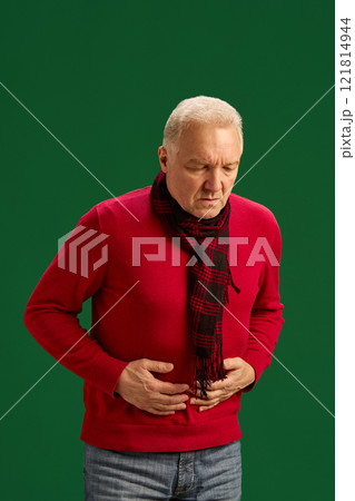 on green studio background on green studio background 121814944