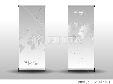 Minimalistic horizontal polygonal background 121815504