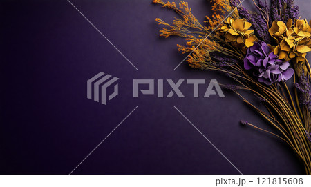 Abstract floral composition on a dark background 121815608