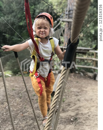Child in forest adventure park Child in forest adventure park 121816356