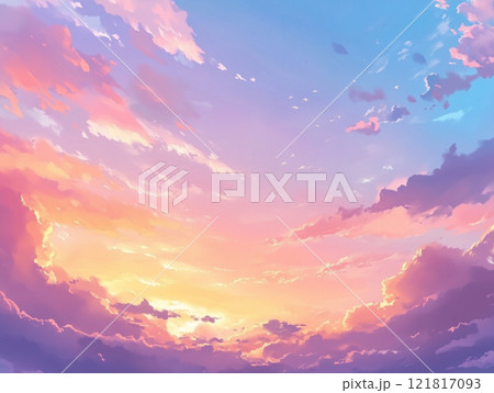 美しい夕焼け空  121817093