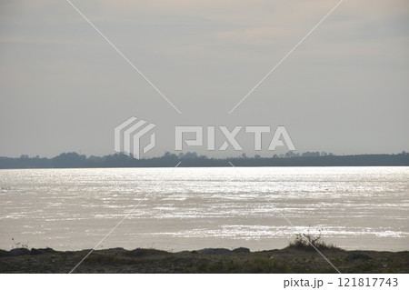 landscape of sea on sunset at Son beach travel location in Thailand    121817743