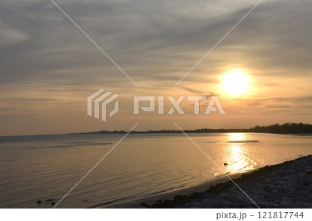landscape of sea on sunset at Son beach travel location in Thailand landscape of sea on sunset at Son beach travel location in Thailand 121817744