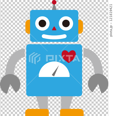 レトロなかわいいロボット 121819421