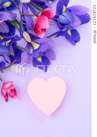 Fresh iris flowers with orchids Fresh iris flowers with orchids 121819723