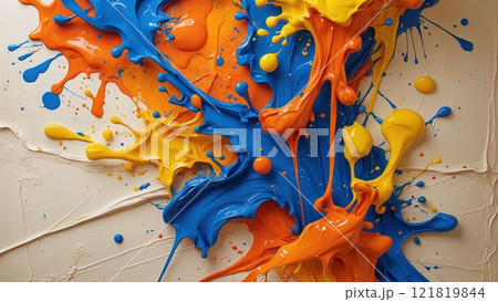 Dynamic Abstract Paint Splash Background Design 121819844