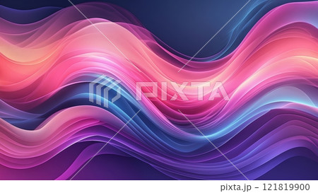 Abstract Waves in Mesmerizing Colorful Background 121819900