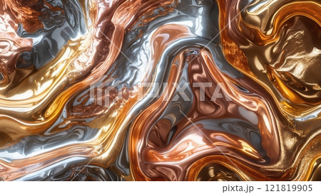 Mesmerizing Abstract Metal Background in High Fidelity 121819905
