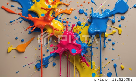 Vibrant Abstract Artistic Splash Background Design 121820098