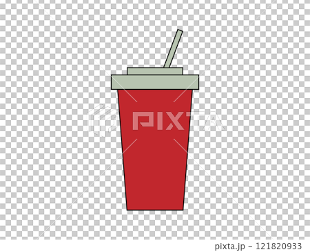 フレッシュな飲み物のアイコンのイラスト 121820933