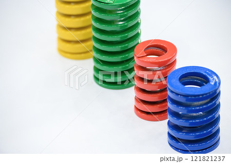 The various type of die spring standard parts. The various type of die spring standard parts. 121821237
