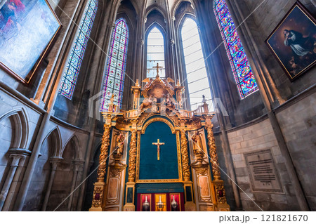 Cathedral of Rouen, France, interiors 121821670