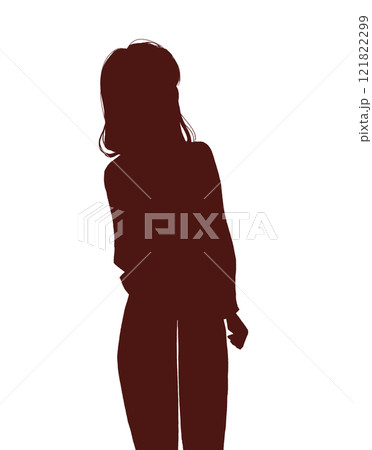 困っている雰囲気の女性 パジャマ 困っている雰囲気の女性 パジャマ 121822299