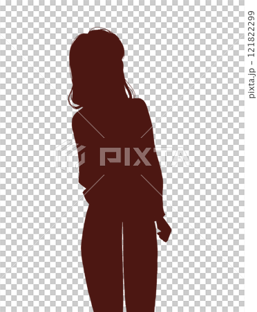 困っている雰囲気の女性 パジャマ 困っている雰囲気の女性 パジャマ 121822299