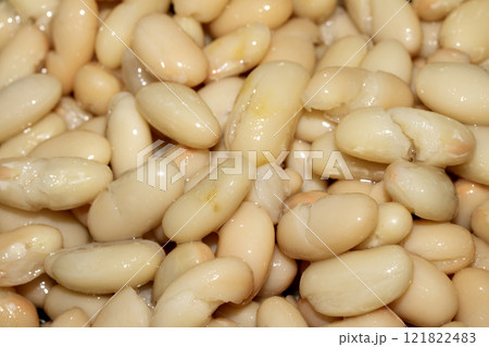 Close up of cannellini baked beans Abstract Background Close up of cannellini baked beans Abstract Background 121822483