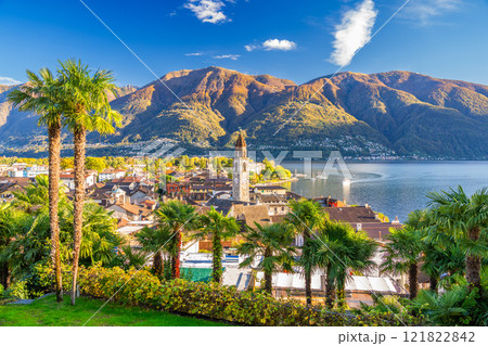 Ascona, Switzerland Townscape on the Shores of Lake Maggiore 121822842