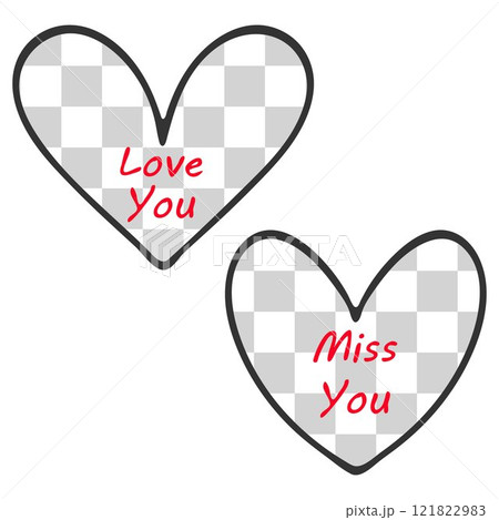 Heart symbol icon set, chechered grey white colour classic flat design, logo shape, black ink doodle style contour, decorative isolated elements. Lovely text. White background. Vector illustration Heart symbol icon set, chechered grey white colour classic flat design, logo shape, black ink doodle style contour, decorative isolated elements. Lovely text. White background. Vector illustration 121822983