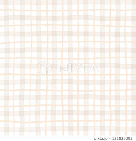 Beige Brown Plaid Gingham Hand Drawn Background Pattern Overlay Beige Brown Plaid Gingham Hand Drawn Background Pattern Overlay 121823392