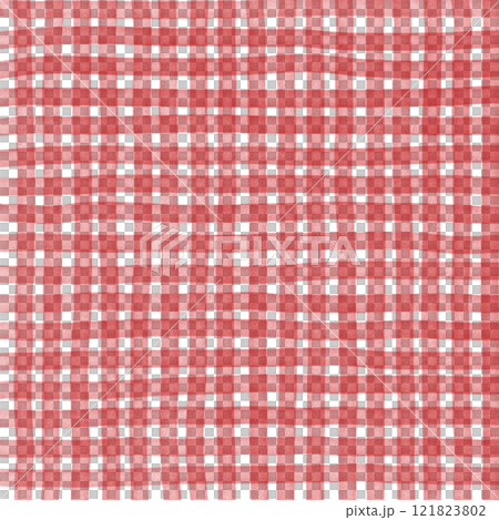 Red Plaid Gingham Hand Drawn Background Pattern Overlay Red Plaid Gingham Hand Drawn Background Pattern Overlay 121823802