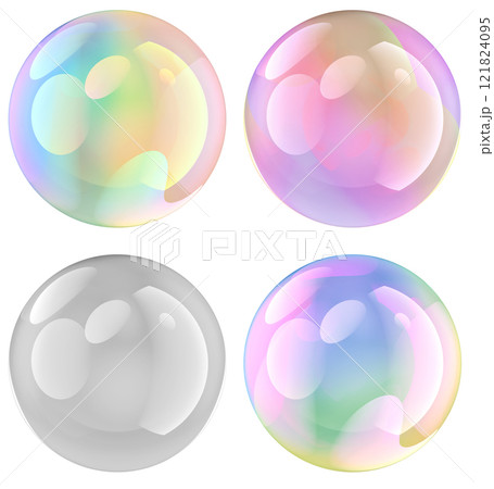 Soap bubbles, 3D rendering Soap bubbles, 3D rendering 121824095