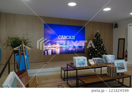 Interior hall of the Cascais Visitor Center, tourist information center in the Cascais Municipality, Portugal 121824599