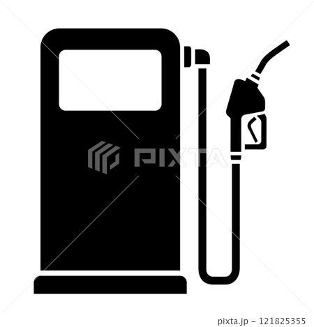 ガソリンスタンドを案内する標識 121825355