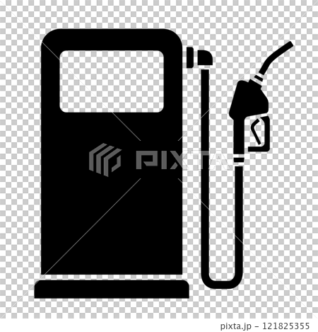 ガソリンスタンドを案内する標識 121825355