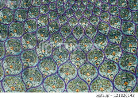 Traditional turkish pattern in blue color Traditional turkish pattern in blue color 121826142