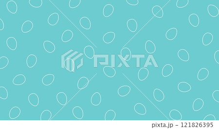 Diagonal seamless pattern with white egg outlines on turquoise background. Easter design for wallpaper, textile, and greeting card Diagonal seamless pattern with white egg outlines on turquoise background. Easter design for wallpaper, textile, and greeting card 121826395