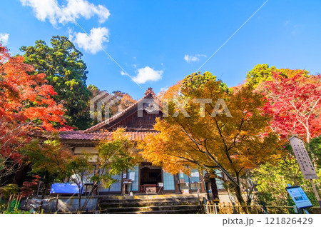 【紅葉の名所 聖宝寺】 本堂 鳴谷山聖宝寺 いなべ市 三重県 【紅葉の名所 聖宝寺】 本堂 鳴谷山聖宝寺 いなべ市 三重県 121826429
