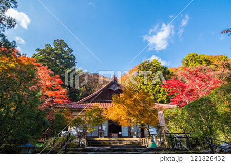 【紅葉の名所 聖宝寺】 本堂　鳴谷山聖宝寺　いなべ市　三重県 121826432