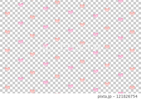 心形粉紅色和紅色櫻花花瓣的圖案 121826754