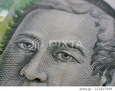 National Croatian money currency, 10 Kuna banknote. Close-up portrait of a bishop Juraj Dobrila. The concept of changing the currency in Croatia into euro National Croatian money currency, 10 Kuna banknote. Close-up portrait of a bishop Juraj Dobrila. The concept of changing the currency in Croatia into euro 121827084