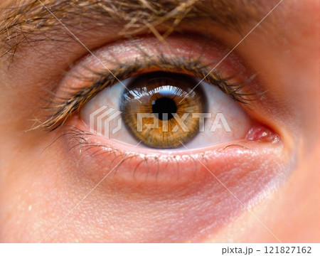 This is a closeup image showcasing a Brown Eye featuring intricate and captivating details 121827162