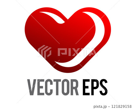 Y2K gradient red retro heart and star icon Y2K gradient red retro heart and star icon 121829158