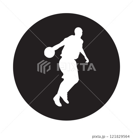 icon of a person playing basketball 121829564