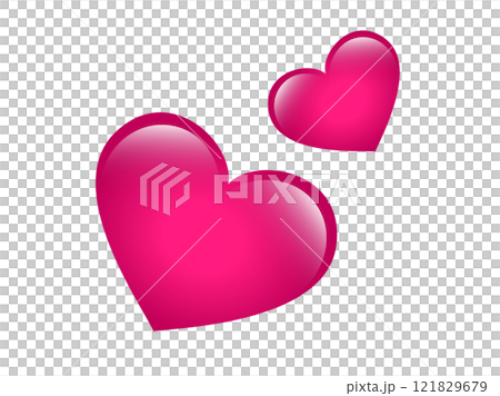 Two revolving hearts switching places icon with circular line 121829679
