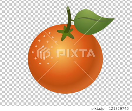 Citrus fruit orange, tangerine, mandarin with a green leaf, stem icon Citrus fruit orange, tangerine, mandarin with a green leaf, stem icon 121829746
