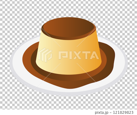 Gradient yellow and brown sweet dessert creme caramel butian icon Gradient yellow and brown sweet dessert creme caramel butian icon 121829823