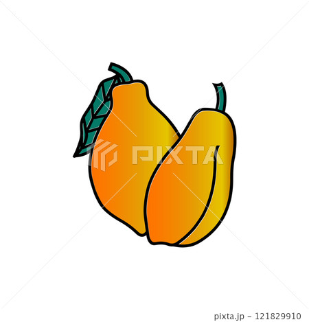 ripe papaya fruit icon ripe papaya fruit icon 121829910