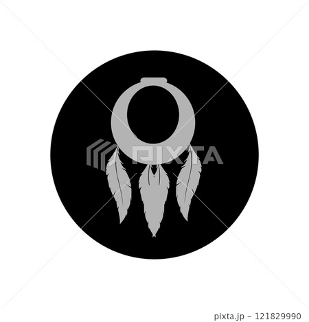 feather icon, vectors illustration in black and white 121829990