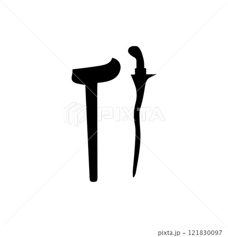 Flat design of traditional Indonesian Keris weapon Flat design of traditional Indonesian Keris weapon 121830097