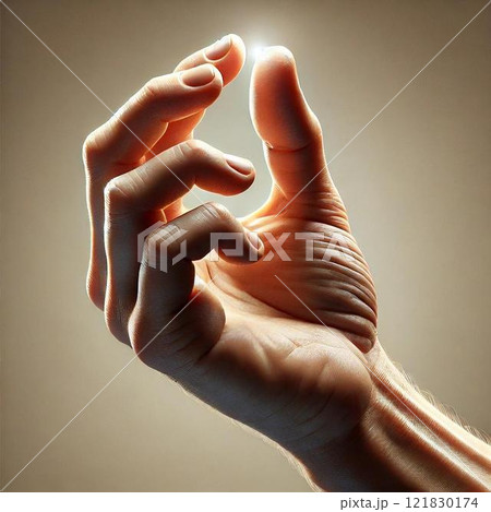 リアルな手のクローズアップ、詳細な質感と自然なディテール 121830174