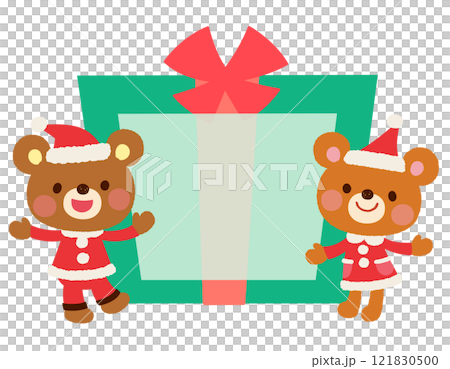 Cute Santa Claus Bear Christmas Message Card 121830500