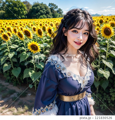 ひまわり畑の笑顔!! ひまわり畑の笑顔!! 121830526