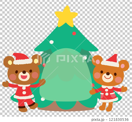 Cute Santa Claus Bear Christmas Message Card 121830536