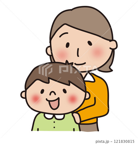 母と息子の親子 121830815