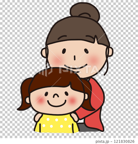 母と娘の親子 母と娘の親子 121830826