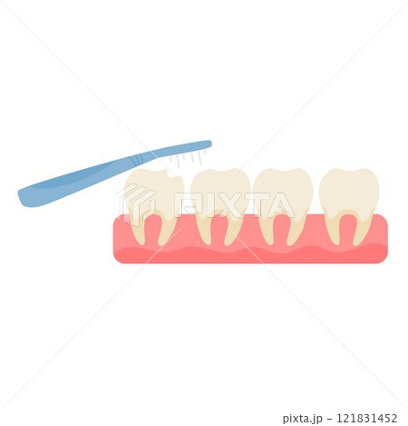 characters clean with a toothbrush 121831452